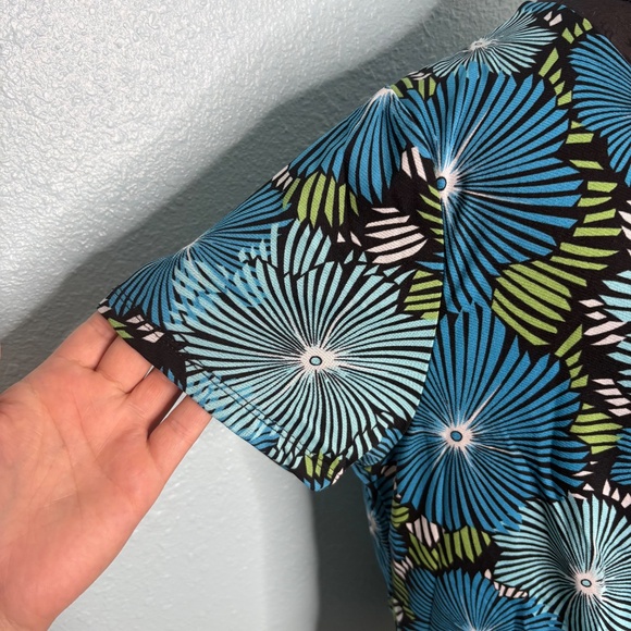 JM Collection Plus Size Mid Century Modern Blouse Shirt Top - Picture 5 of 10